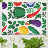 Linge De Cuisine Motif de légume (Plié)
