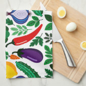 Linge De Cuisine Motif de légume (Quart Plié)