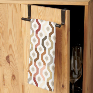 Linge De Cuisine Motif de liaison géométrique moyen du milieu du
