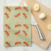 Linge De Cuisine Motif de libellule (Quart Plié)