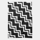 Linge De Cuisine Motif de ligne double couleur Diagonal Zig Zag (Vertical)