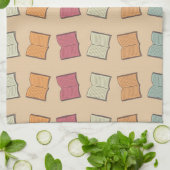 Linge De Cuisine Motif de livre (Plié)