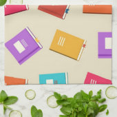 Linge De Cuisine Motif de livre (Plié)