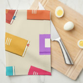 Linge De Cuisine Motif de livre (Quart Plié)