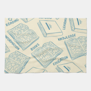 Linge De Cuisine Motif de livre