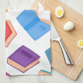 Linge De Cuisine Motif de livre (Quart Plié)
