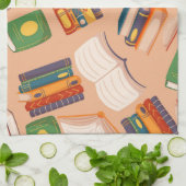 Linge De Cuisine Motif de livre (Plié)