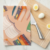 Linge De Cuisine Motif de livre (Quart Plié)