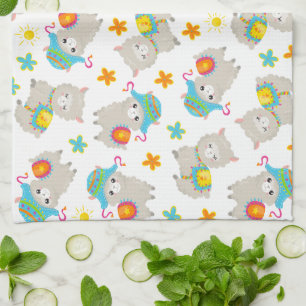 Linge De Cuisine Motif De Llamas, Cute Llamas, Alpacas, Fleurs