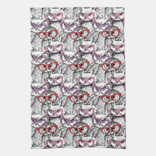 Linge De Cuisine Motif de lunettes de hibou