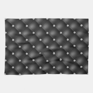 Linge De Cuisine Motif de luxe en Diamant Noir Tufted