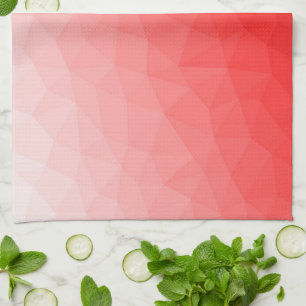 Linge De Cuisine Motif de maillage géométrique dégradé rouge