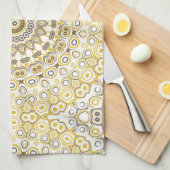 Linge De Cuisine Motif de mandala jaune doré (Quart Plié)