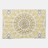 Linge De Cuisine Motif de mandala jaune doré (Horizontal)