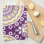 Linge De Cuisine Motif de mandala violet et or (Quart Plié)
