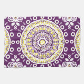 Linge De Cuisine Motif de mandala violet et or (Horizontal)