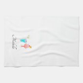 Linge De Cuisine Motif de Margarita au cocktail d'aquarelle   Nom (Horizontal)