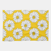 Linge De Cuisine Motif de marguerite jaune blanc 2 (Horizontal)