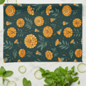 Linge De Cuisine Motif de Marigolds (Plié)