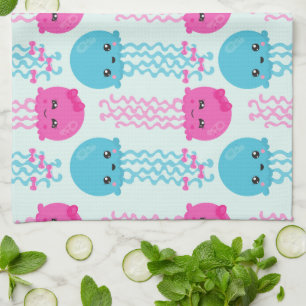Linge De Cuisine Motif de méduses, Mignonne méduse, Sea Animaux