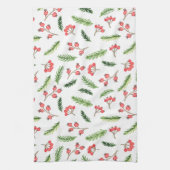 Linge De Cuisine Motif de Mistletoe de Noël tiré à la main brillant (Vertical)