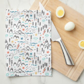 Linge De Cuisine Motif de montagne (Quart Plié)