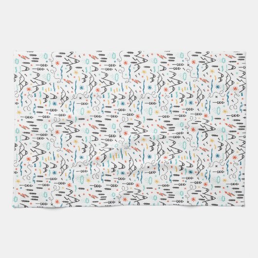 Linge De Cuisine Motif de montagne (Horizontal)