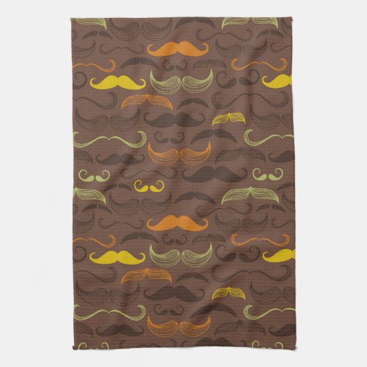 Linge De Cuisine Motif de moustache, rétro style 5 (Vertical)