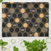 Linge De Cuisine Motif de nid d'abeille (Plié)