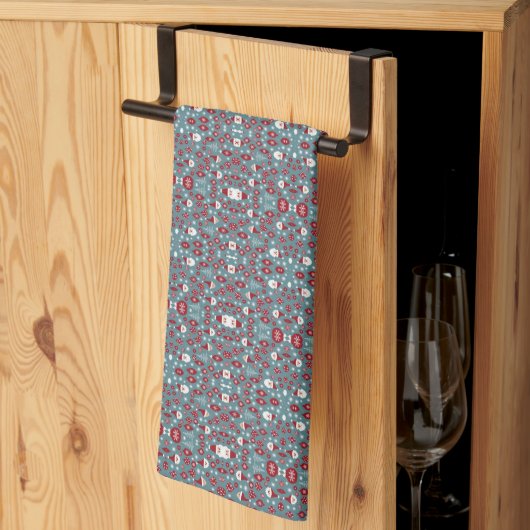 Linge De Cuisine Motif de Noël (Pliage en tiers)