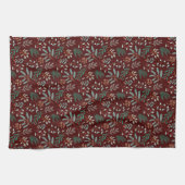 Linge De Cuisine Motif de Noël botanique d'hiver (Horizontal)