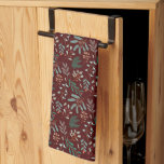 Linge De Cuisine Motif de Noël botanique d'hiver<br><div class="desc">Serviette de cuisine Whimsical et rustique avec illustration dessinée à la main de la botanique d'hiver.</div>