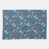 Linge De Cuisine Motif de Noël d'hiver. (Horizontal)