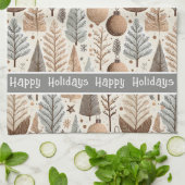 Linge De Cuisine Motif de Noël Earth Tones #25 ID1009 (Plié)