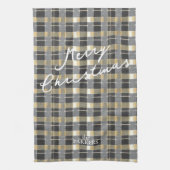 Linge De Cuisine Motif de Noël en or noir n° 7 ID1009 (Vertical)