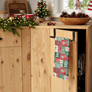 Linge De Cuisine Motif de Noël en patchwork de campagne