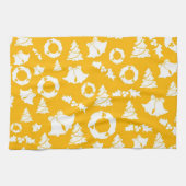 Linge De Cuisine Motif de Noël jaune (Horizontal)