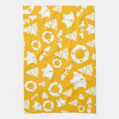 Linge De Cuisine Motif de Noël jaune (Vertical)
