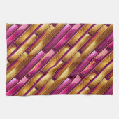 Linge De Cuisine Motif de Noël Magenta Gold#28 ID1009 (Horizontal)