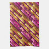 Linge De Cuisine Motif de Noël Magenta Gold#28 ID1009 (Vertical)