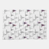 Linge De Cuisine Motif de Noël pourpre n° 5 ID1009 (Horizontal)