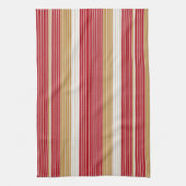 Linge De Cuisine Motif de Noël Red Gold Pinstripe #28 ID1009 (Vertical)