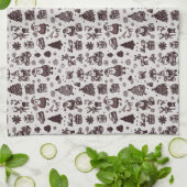 Linge De Cuisine Motif de Noël Sepia (Plié)