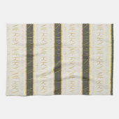 Linge De Cuisine Motif de Noël Vert Or #35 ID1009 (Horizontal)