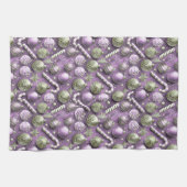 Linge De Cuisine Motif de Noël vert violet #12 ID1009 (Horizontal)