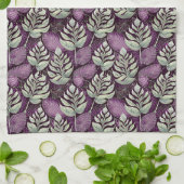 Linge De Cuisine Motif de Noël vert violet #29 ID1009 (Plié)