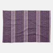 Linge De Cuisine Motif de Noël Violet Vert #35b ID1009 (Horizontal)