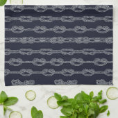 Linge De Cuisine Motif de noeuds marin (Plié)