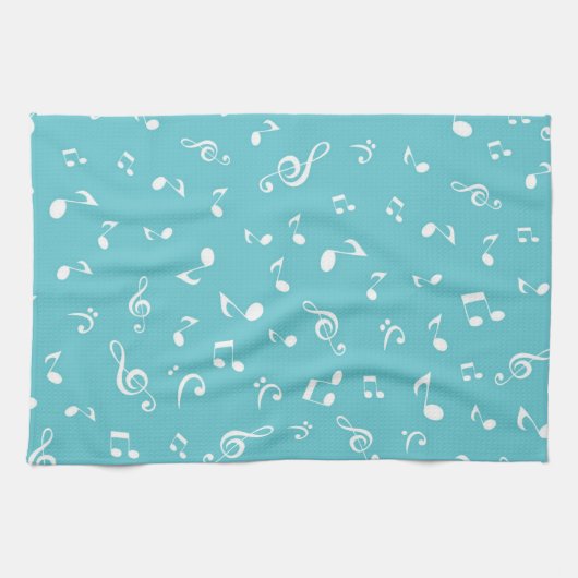 Linge De Cuisine Motif de notes musicales (Horizontal)