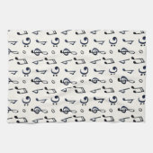 Linge De Cuisine Motif de notes musicales mignonnes (Horizontal)